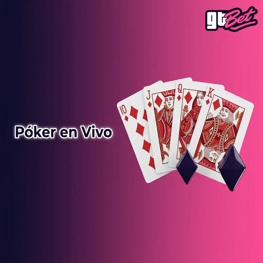 Mesa de póker en vivo con crupier real, ideal para jugar Casino Hold'em y Ultimate Texas Hold'em en GTbet
